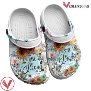 She Is Strong Jesus Customized Crocs Crocband Clogs Shoes Comfortable For Men Women and Kids Gift For Jesus Lovers, Unique Gift From Vesles2014S 4
