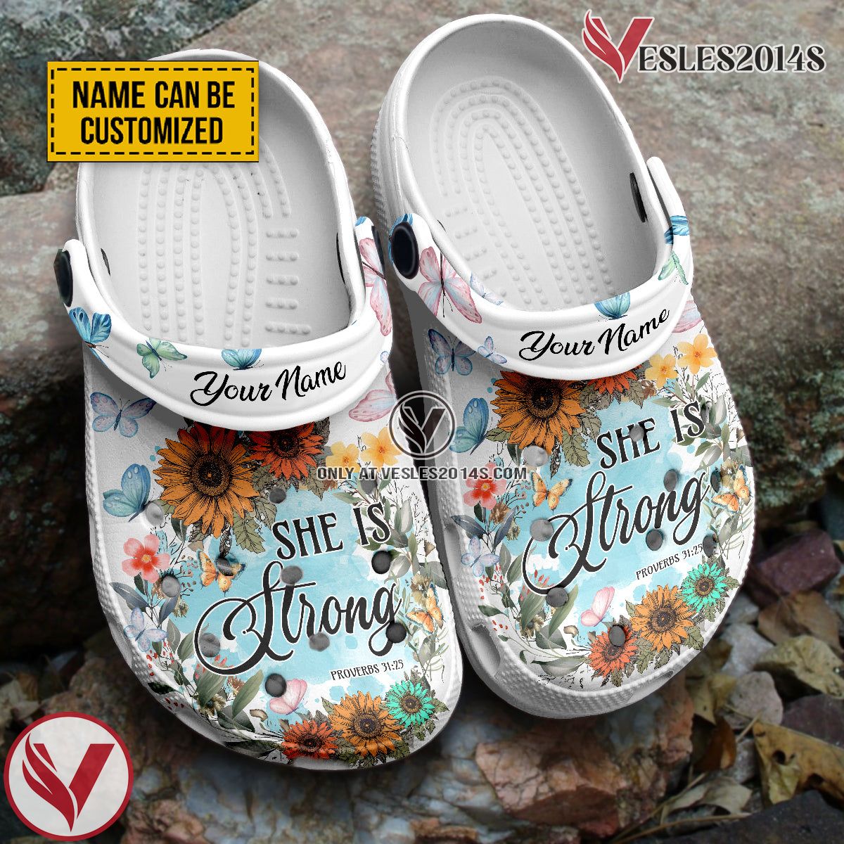 She Is Strong Jesus Customized Crocs Crocband Clogs Shoes Comfortable For Men Women and Kids Gift For Jesus Lovers, Unique Gift From Vesles2014S