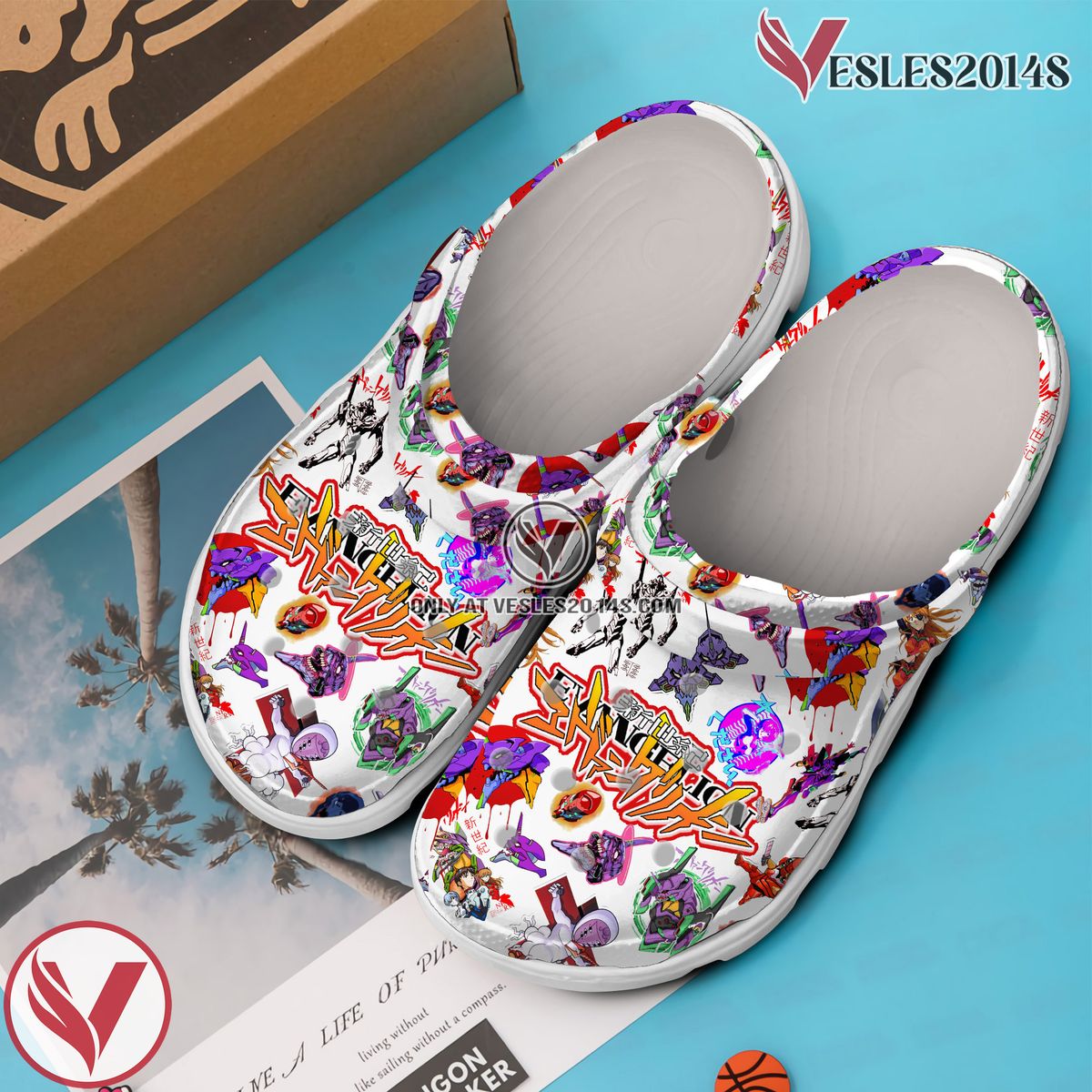 Shin Seiki Evangelion Anime Crocs Crocband Clogs Shoes Comfortable For Men Women and Kids, Unique Gift From Vesles2014S 2