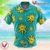 Shine Sprite Pattern Mario Bros Hawaiian Button Up Shirt, Perfect Gifts For Anime Lovers - Vesles2014S