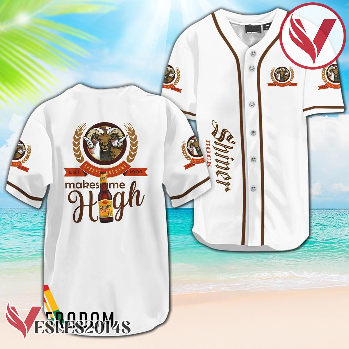 Shiner Bock Beer Make Me High Baseball Jersey, Perfect Gifts For Fans - Vesles2014S