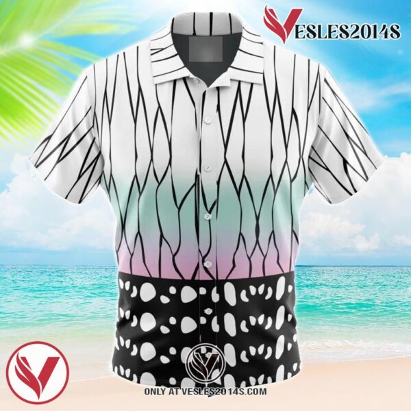 Shinobu Kocho Demon Slayer Hawaiian Button Up Shirt, Perfect Gifts For Anime Lovers - Vesles2014S