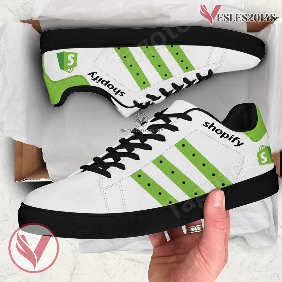 Shopify Logo Print Stan Smith Shoes For Men And Womens - Vesles2014s 1