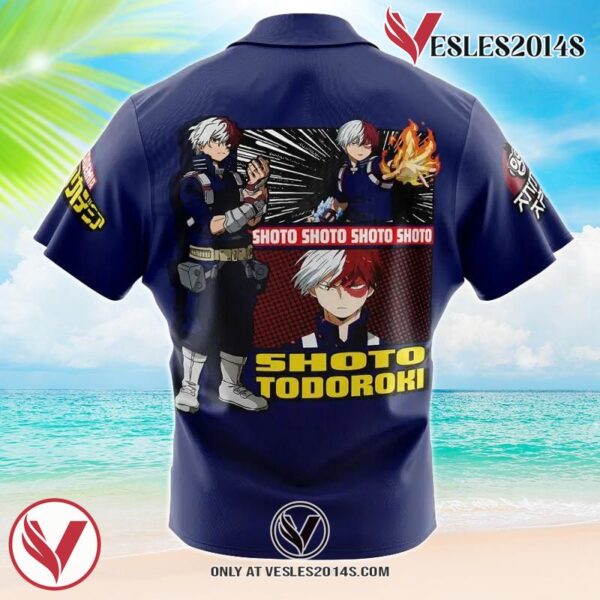 Shoto Todoroki My Hero Academia Hawaiian Button Up Shirt, Perfect Gifts For Anime Lovers - Vesles2014S 1