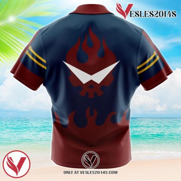Simon Coat Gurrenn Lagan Hawaiian Button Up Shirt, Perfect Gifts For Anime Lovers - Vesles2014S 1