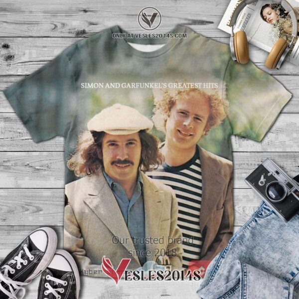 Simon & Garfunkel Greatest Hits Album 3D T-Shirt, Unique Gifts For Music Lovers - Vesles2014S
