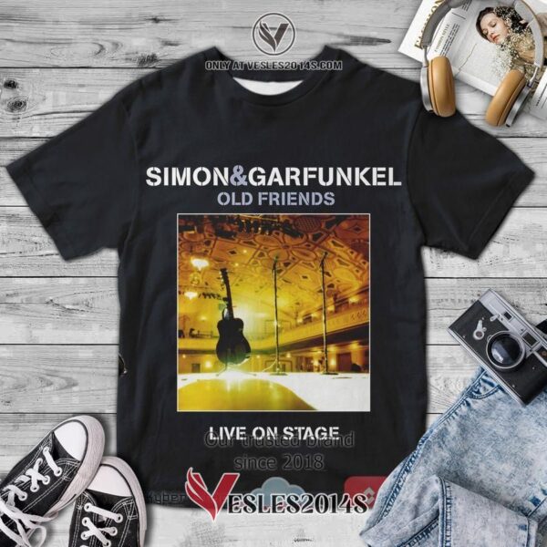 Simon & Garfunkel Old Friends Live on Stage Album 3D T-Shirt, Unique Gifts For Music Lovers - Vesles2014S
