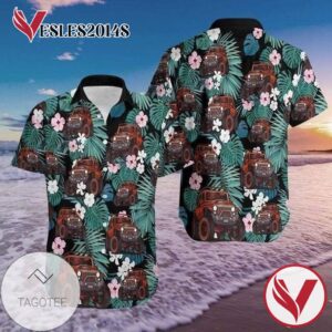 Simple Ukulele Floral Hawaiian Graphic Print Short Sleeve Hawaiian Casual Shirt Vesles2014S 1