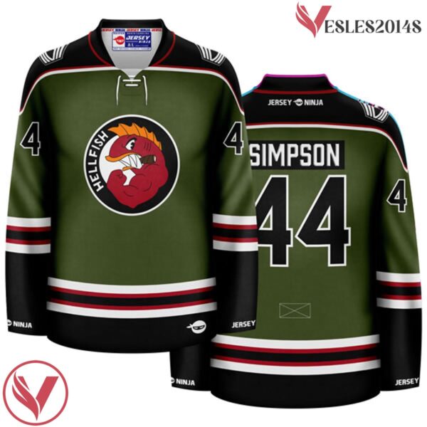 Simpson Flying Hellfish Hockey Jersey - Vesles2014S