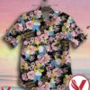 Simpsons Happy Fathers Day Pink Flowers Black Hawaiian Shirt, Unique Gifts For Friends - Vesles2014S 1