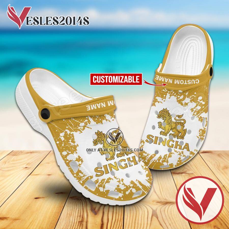 Singha Logo Crocs Shoes For Men And Women, Unique Clogs Shoes For Fans - Vesles2014S