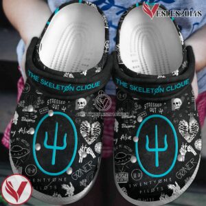 Skeleton Clique Twenty One Pilots Music Crocs Crocband Clogs Shoes, Unique Gifts For Fans - Vesles2014S