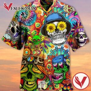 Skeleton's Joy Casual Hawaiian Shirt, Best Gifts For Summer Vesles2014S 1