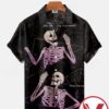 Skellington’s Phone Conversation Halloween Hawaiian Shirt, Unique Gifts For Friends - Vesles2014S 1