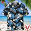 Skiing Lover Tropical Print Short Sleeve Hawaiian Casual Shirt Vesles2014S