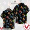 Skull And Colorful Weed Leaves Hawaiian Shirt, Unique Gifts For Friends - Vesles2014S 1