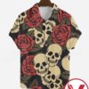 Skull And Rose Halloween Hawaiian Shirt, Unique Gifts For Friends - Vesles2014S 1