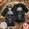 Skull Black 3 For Men And Women Graphic Print Short Sleeve Hawaiian Casual Shirt Vesles2014S