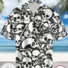 Skull Black For men And Women Graphic Print Short Sleeve Hawaiian Casual Shirt Vesles2014S