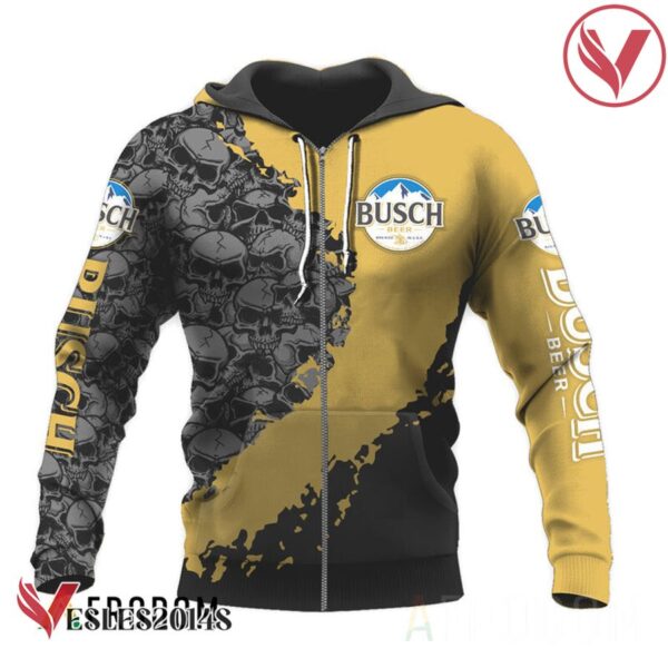 Skull Busch Beer Pullover & Zip Hoodie - Vesles2014S 1