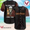 Skull Captain Morgan Whiskey Baseball Jersey, Perfect Gifts For Fans - Vesles2014S