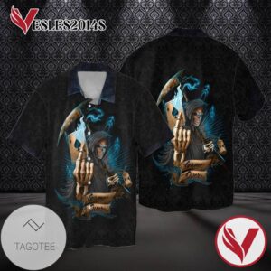 Skull Death For Men And Women Graphic Print Short Sleeve Hawaiian Casual Shirt Vesles2014S 1