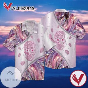 Skull Diamond For Men And Women Graphic Print Short Sleeve Hawaiian Casual Shirt Vesles2014S 1