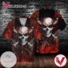 Skull Red 2 For Men And Women Graphic Print Short Sleeve Hawaiian Casual Shirt Vesles2014S