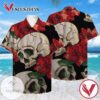 Skull Tropical Hawaiian II Graphic Print Short Sleeve Hawaiian Casual Shirt Vesles2014S