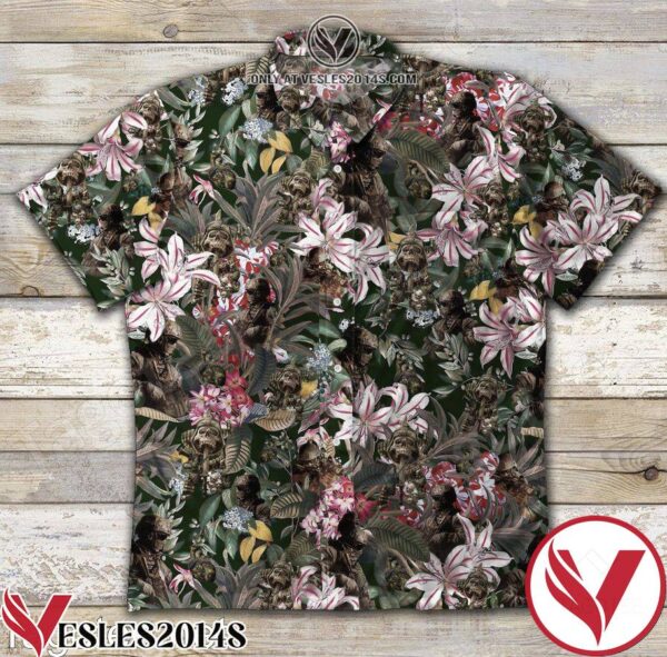 Skull Veteran Flowers Hawaiian Shirt, Unique Gifts For Friends - Vesles2014S 1