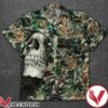 Skull Veteran Soldier Leaf Print Hawaiian Shirt, Unique Gifts For Friends - Vesles2014S 1