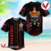 Skull With Fireball Baseball Jersey, Perfect Gifts For Fans - Vesles2014S