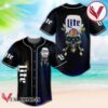 Skull With Miller Lite Baseball Jersey, Perfect Gifts For Fans - Vesles2014S