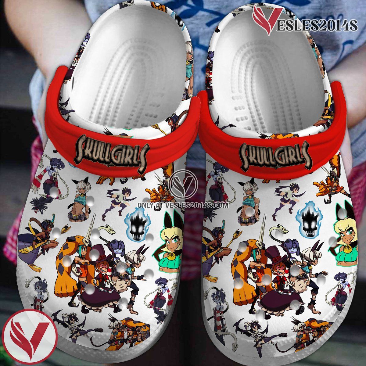 Skullgirls Game Premium Crocs Crocband Clogs Shoes Comfortable For Men Women and Kids, Unique Gift From Vesles2014S