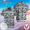 Skulls And Butterflies Hawaiian Graphic Print Short Sleeve Hawaiian Casual Shirt Vesles2014S