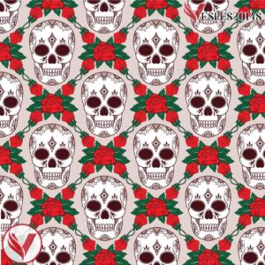 Skulls & Roses Ugly Pattern Dia De Los Muertos Sweater Holiday Jersey - Vesles2014S 4