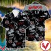 Slayer Band White Pattern Black Hawaiian Shirt, Unique Gifts For Friends - Vesles2014S 1