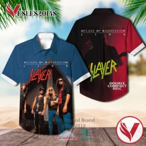 Slayer Decade of Aggression Hawaiian Casual Shirt, Best Gifts For Summer Vesles2014S