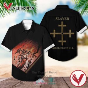 Slayer God Hates Us All Hawaiian Casual Shirt, Best Gifts For Summer Vesles2014S 1