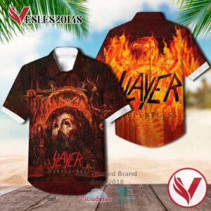 Slayer Repentless Hawaiian Casual Shirt, Best Gifts For Summer Vesles2014S