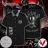 Slayer Rock Band Music Angel Of Death Hawaiian Graphic Print Short Sleeve Hawaiian Casual Shirt Vesles2014S