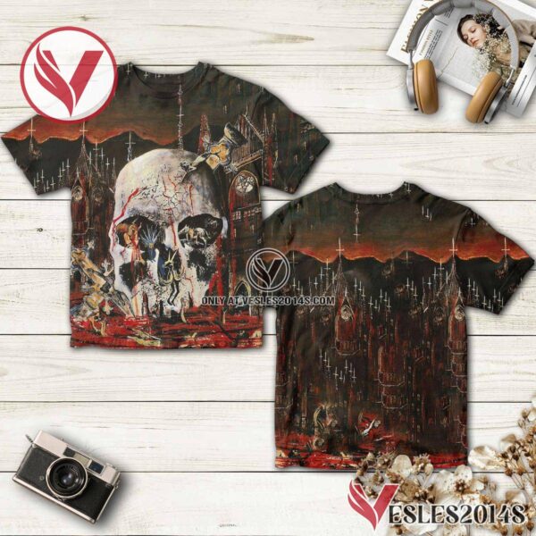 Slayer South Of Heaven Album Cover Shirt Style 2, Unique Gifts For Music Lovers - Vesles2014S