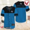 Sleek Black Vertical Striped Natural Light Baseball Jersey, Perfect Gifts For Fans - Vesles2014S