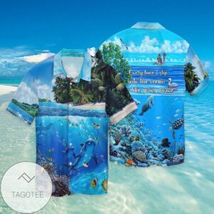 Slip Into The Ocean Every Time I Slip Into The Ocean Like Going Home For Men And Women Graphic Print Short Sleeve Hawaiian Casual Shirt Vesles2014S 1