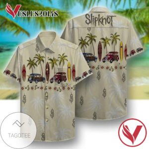 Slipknot Hawaiian II Graphic Print Short Sleeve Hawaiian Casual Shirt Vesles2014S 1