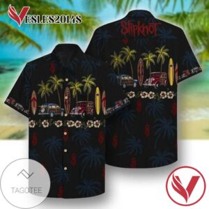 Slipknot Hawaiian IV Graphic Print Short Sleeve Hawaiian Casual Shirt Vesles2014S 1