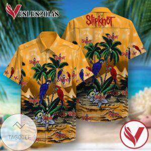 Slipknot Hawaiian VI Graphic Print Short Sleeve Hawaiian Casual Shirt Vesles2014S 1