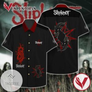 Slipknot Hawaiian VII Graphic Print Short Sleeve Hawaiian Casual Shirt Vesles2014S