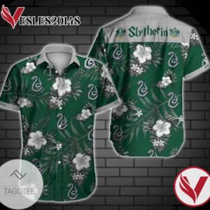 Slytherin Harry Potter Logo Hawaii Graphic Print Short Sleeve Hawaiian Casual Shirt Vesles2014S 1
