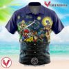 Smash Bros. Starry Night Hawaiian Button Up Shirt, Perfect Gifts For Anime Lovers - Vesles2014S